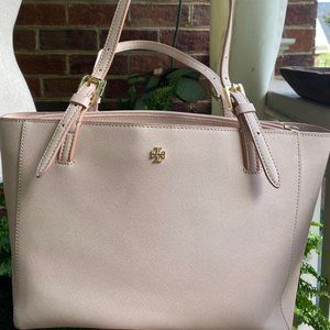 Tory Burch Blush Emerson Saffiano Leather Tote